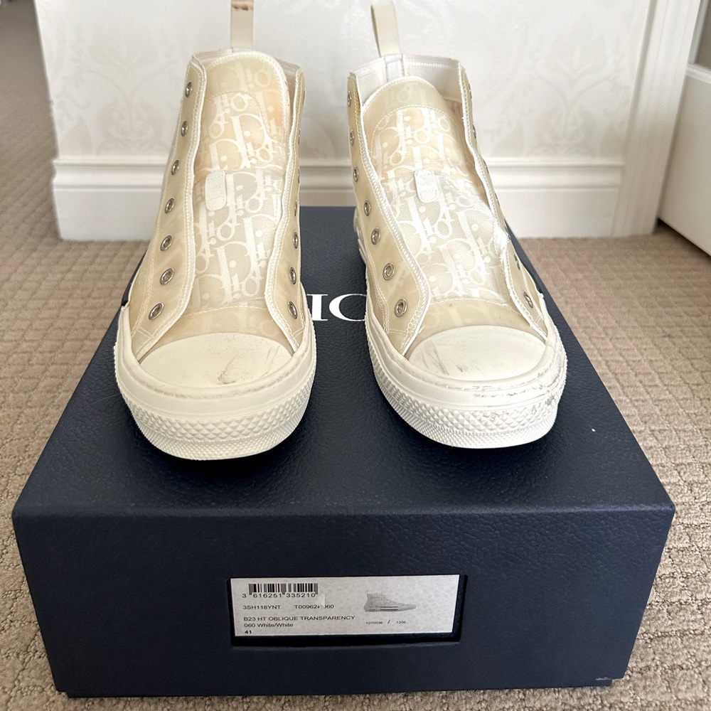 White Dior Oblique Transparency Size 41